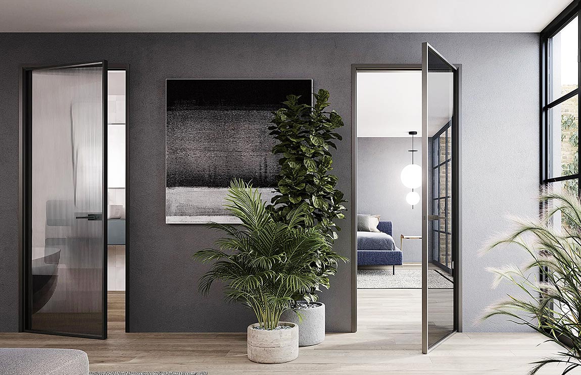 曜影系列极窄平开门